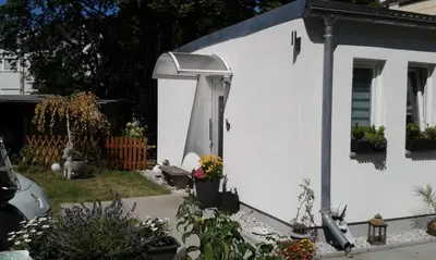 Ein Garten an der Unterkunft BerLietz