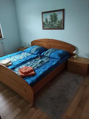 Ein Bett oder Betten in einem Zimmer der Unterkunft Ferienwohnung Borchert