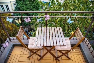 Ein Balkon oder eine Terrasse in der Unterkunft Apartment Winsstr. 68