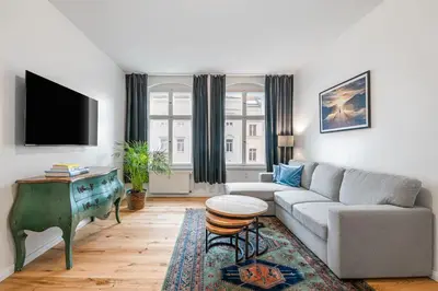TV/Unterhaltungsangebot in der Unterkunft The Rheinsberger Mitte, 80m2, 2BR & Living Room, downtown location, Sleeps 6
