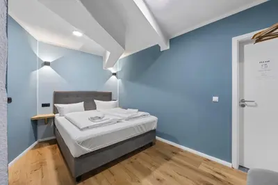 Ein Bett oder Betten in einem Zimmer der Unterkunft Big family apartment Berlin Treptower Park