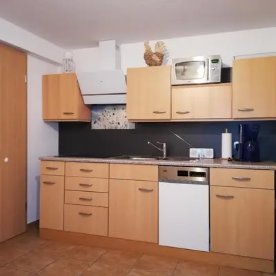 Küche/Küchenzeile in der Unterkunft Ferienwohnung Blick zu den Sternen