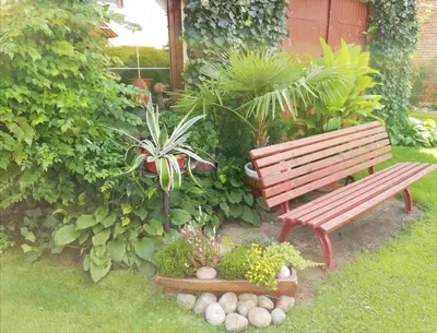 Ein Garten an der Unterkunft Ferienwohnung Blick zu den Sternen