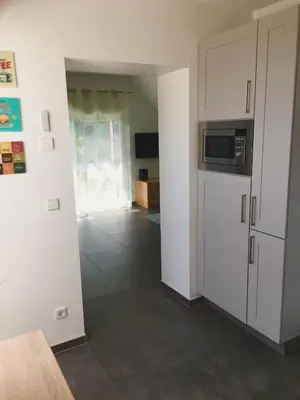 Küche/Küchenzeile in der Unterkunft Spreewäldchen