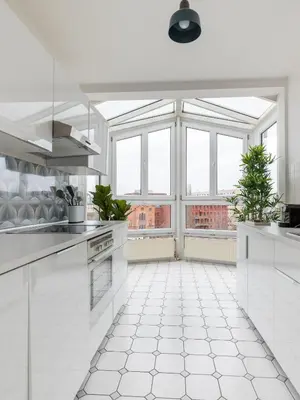 Küche/Küchenzeile in der Unterkunft Apartment Berlin Am Friedrichshain