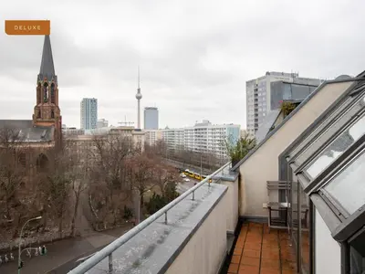 Ein allgemeiner Blick auf Berlin oder ein Stadtblick von der Ferienwohnung aus