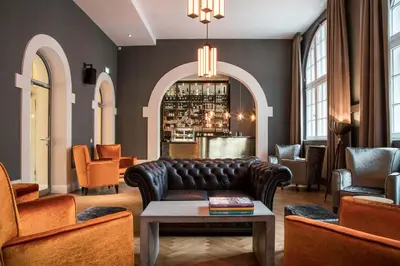 Ein Sitzbereich in der Unterkunft Hotel Oderberger