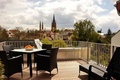 Ein Balkon oder eine Terrasse in der Unterkunft Hagemeisterensemble