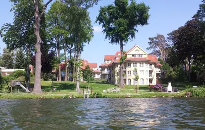 Blick auf einen Fluss in der Nähe der Ferienwohnung