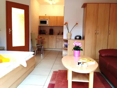 Küche/Küchenzeile in der Unterkunft Apartment Am Lübbesee