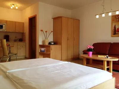 Ein Bett oder Betten in einem Zimmer der Unterkunft Apartment Am Lübbesee