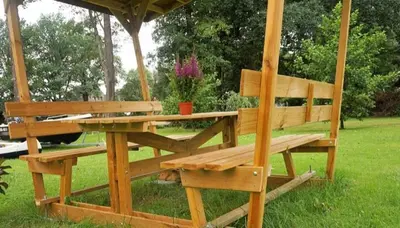 Ein Garten an der Unterkunft Urlaub mit Alpakas