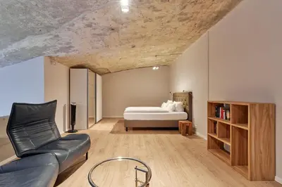 Ein Bett oder Betten in einem Zimmer der Unterkunft havelblau Ferienlofts
