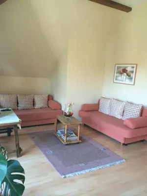 Ein Sitzbereich in der Unterkunft Apartment Alte Deckstation