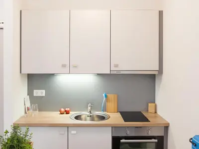 Küche/Küchenzeile in der Unterkunft Spreepolis Boardinghaus