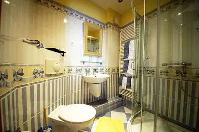 Ein Badezimmer in der Unterkunft Yacht- , und Reisemobilhafen 
