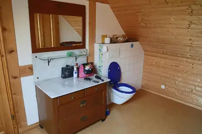 Ein Badezimmer in der Unterkunft Ferienwohnung am Hohennauener See