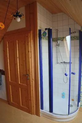 Ein Badezimmer in der Unterkunft Ferienwohnung am Hohennauener See