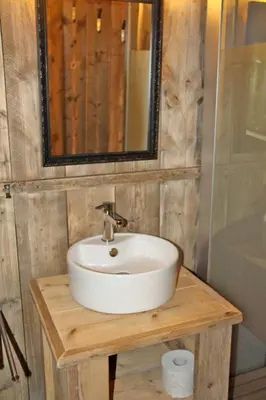 Ein Badezimmer in der Unterkunft Safarizelte