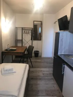 Küche/Küchenzeile in der Unterkunft Aparthotel Walhalla Potsdam