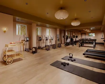 Das Fitnesscenter und/oder die Fitnesseinrichtungen in der Unterkunft Scandic Charlottenburg