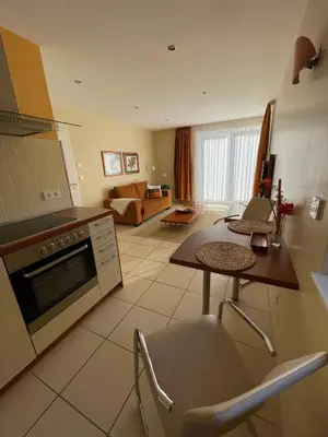 Küche/Küchenzeile in der Unterkunft Lakeview Appartements