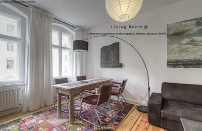Ein Sitzbereich in der Unterkunft Raja Jooseppi Apartments