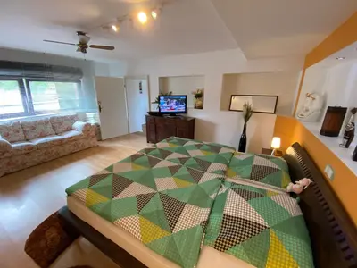 Ein Bett oder Betten in einem Zimmer der Unterkunft Premium Ferienwohnung Ulf-Dieter Kunstmann