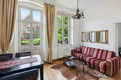 Ein Sitzbereich in der Unterkunft Gründerzeitvilla in Potsdam