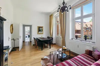 Ein Sitzbereich in der Unterkunft Gründerzeitvilla in Potsdam