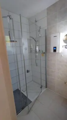 Ein Badezimmer in der Unterkunft Gartenhaus Steffie