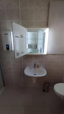 Ein Badezimmer in der Unterkunft Gartenhaus Steffie