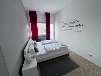 Ein Bett oder Betten in einem Zimmer der Unterkunft Apartment & Boardinghouse Berlin Friedrichshain-Kreuzberg