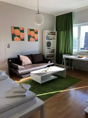 Ein Sitzbereich in der Unterkunft Apartment & Boardinghouse Berlin Friedrichshain-Kreuzberg
