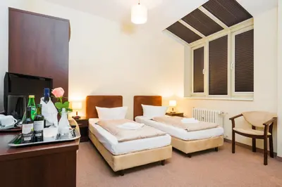 Ein Sitzbereich in der Unterkunft Upper Room Hotel Kurfürstendamm