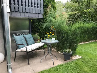 Ein Garten an der Unterkunft Ferienwohnung vor den Toren Berlins