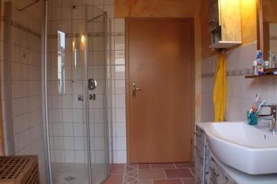 Ein Badezimmer in der Unterkunft Ferienhaus Krüger