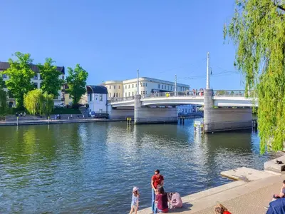 Blick auf einen Fluss in der Nähe der Ferienwohnung