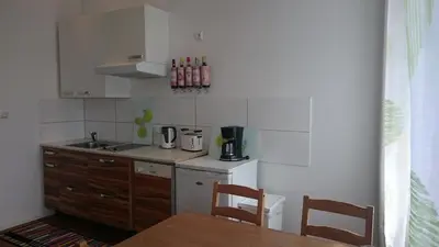 Küche/Küchenzeile in der Unterkunft Studio Apartment Niemetzstr 51