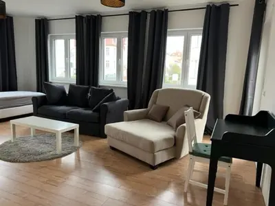 Ein Sitzbereich in der Unterkunft Guest House Altes Forstamt