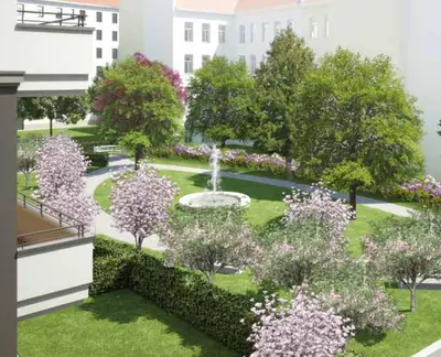 Ein Garten an der Unterkunft Modern Design Apartment