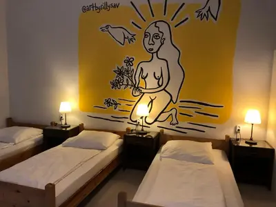 Ein Bett oder Betten in einem Zimmer der Unterkunft Die Fabrik - Hostel