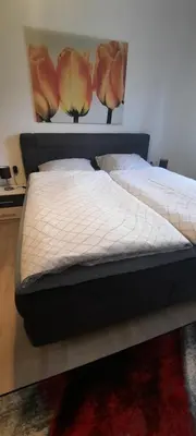 Ein Bett oder Betten in einem Zimmer der Unterkunft Ferienhaus im Grünen/Monteurzimmer