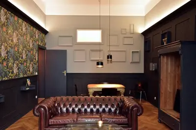 Ein Sitzbereich in der Unterkunft Linnen Luxx Apartment
