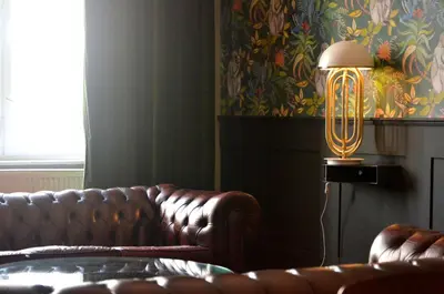 Ein Sitzbereich in der Unterkunft Linnen Luxx Apartment