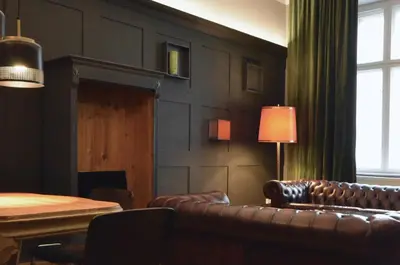 Ein Sitzbereich in der Unterkunft Linnen Luxx Apartment