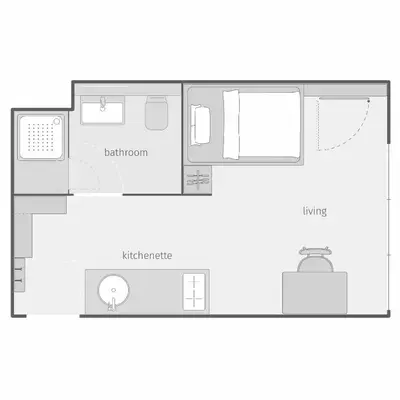 Grundriss der Unterkunft smartments Berlin City West