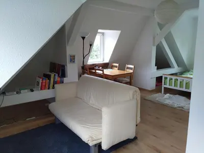 Ein Sitzbereich in der Unterkunft Judits Apartments