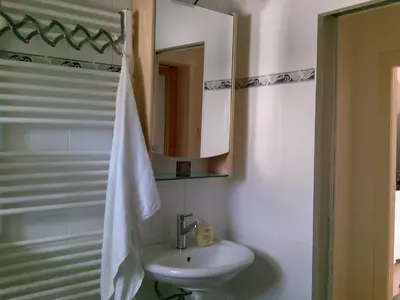 Ein Badezimmer in der Unterkunft Judits Apartments