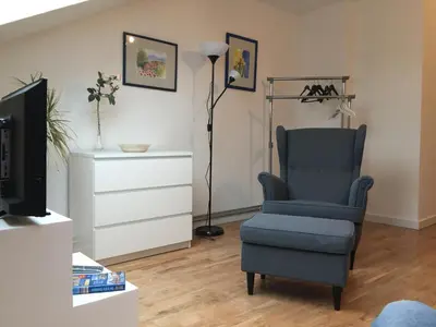 Ein Sitzbereich in der Unterkunft A10 Apartmenthaus